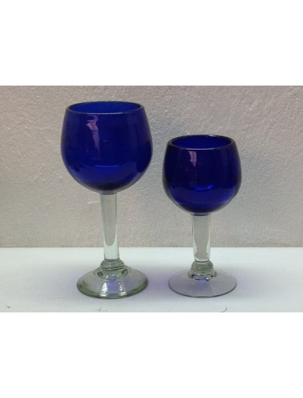 Copa Vino Esférica  Filo Ambar  (Mínimo 50 Piezas)